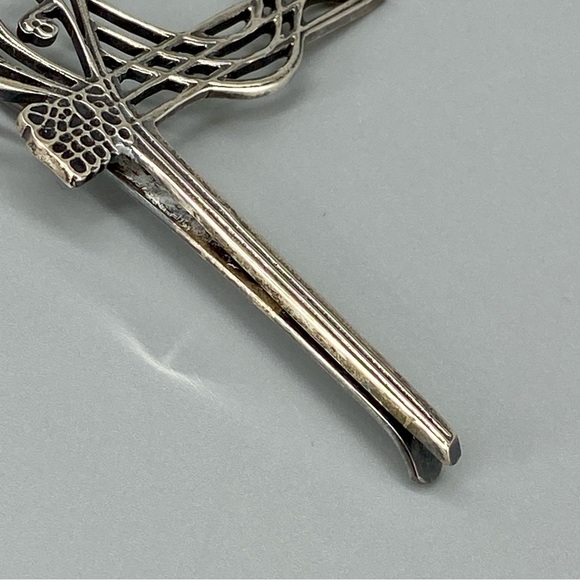 Vintage Turkish Ottoman Tie Clip Sultan Tughra Sterling Silver Suleiman Insignia - Picture 10 of 16